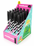 Erasable Pens- Black Cat design- CDU 24 pieces