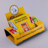Counter-top box of Pigeon stamps