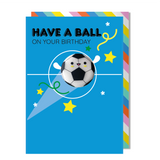 Birthday Card with Football Magnet – Kawaii