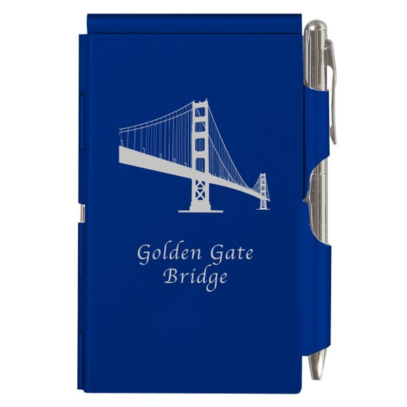 Flip Note - Royal Blue - Golden Gate Bridge