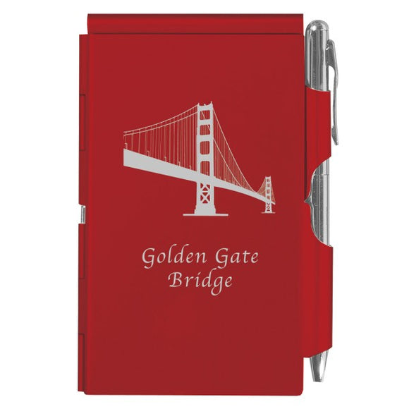 Flip Note - Red - Golden Gate Bridge