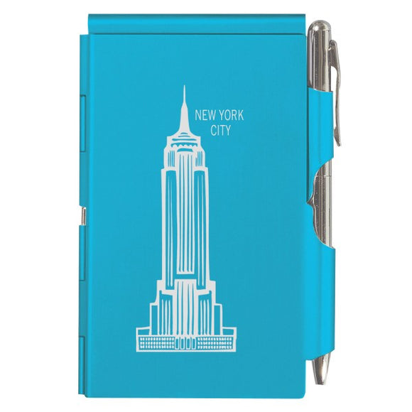 Flip Note - NY - Bright Blue Empire State Building