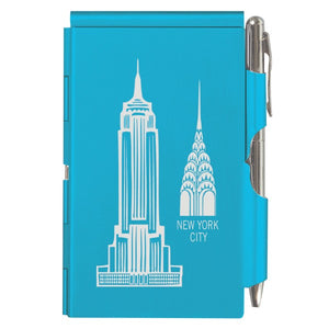 Flip Note - NY - Bright Blue Empire & Chrysler