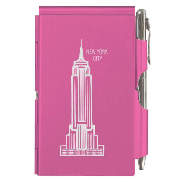 Flip Note - NY - Bright Pink Empire State Building