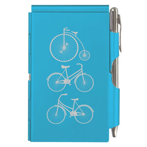 Flip Note - Bright Blue Bicycles