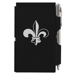 Flip Note - Black Fleur de Lis