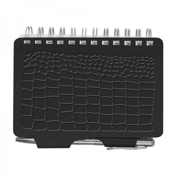 Password Book - Croc - Black