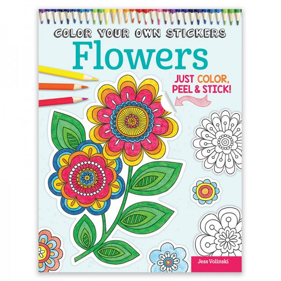 Color Your Own Stickers - Flowers