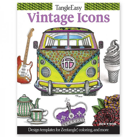 Coloring Book - TangleEasy - Vintage Icons