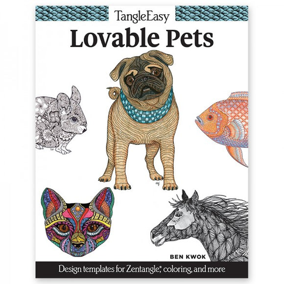 Coloring Book - TangleEasy - Lovable Pets