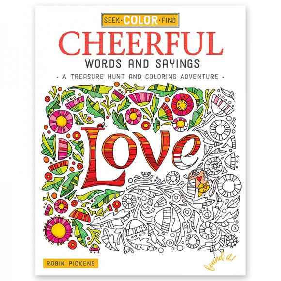 Coloring Book - Seek, Color, Find - Cheerful Words